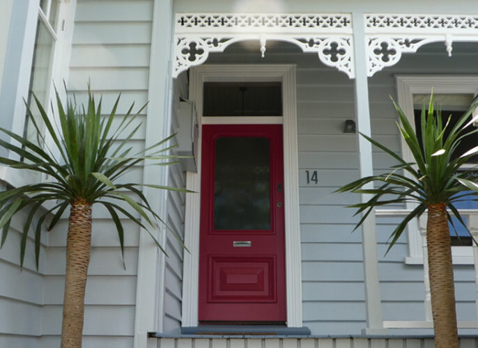 Door painting at Northcote Point on Auckland’s North Shore