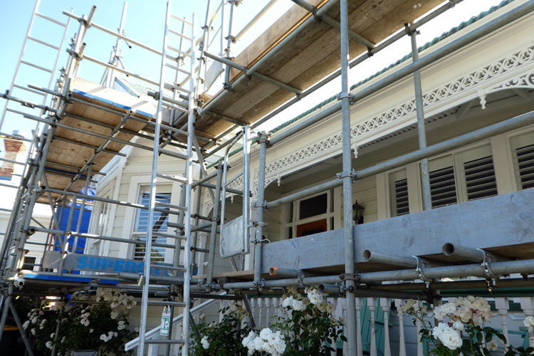 Exterior painters at Northcote Point on Auckland’s North Shore